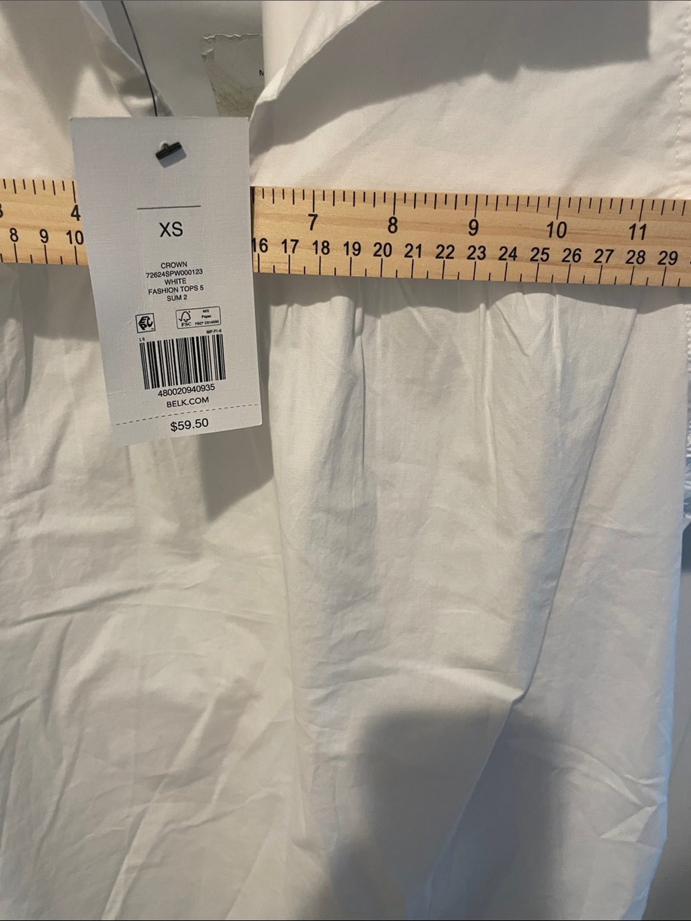 NWT Crown & Ivy  White Sleeveless Embroidered Ruffle Yoke Top - Picture 10 of 12